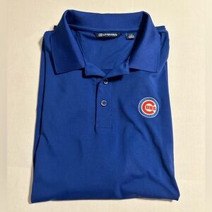 Chicago Cubs Golf Polo Shirt Mens L Blue Cutter Buck